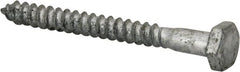 Value Collection - 1/4" Screw, 2-1/2" Length Under Head, Steel, Hex Head Lag Screw - Hot Dipped Galvanized, AISI 1006, ASME B18.2.1 Fastner, Grade 1006-1022 - Exact Tooling