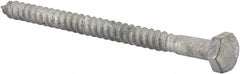 Value Collection - 1/4" Screw, 3-1/2" Length Under Head, Steel, Hex Head Lag Screw - Hot Dipped Galvanized, AISI 1006, ASME B18.2.1 Fastner, Grade 1006-1022 - Exact Tooling