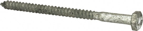 Value Collection - 1/4" Screw, 4" Length Under Head, Steel, Hex Head Lag Screw - Hot Dipped Galvanized, AISI 1006, ASME B18.2.1 Fastner, Grade 1006-1022 - Exact Tooling