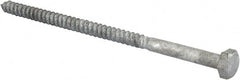 Value Collection - 1/4" Screw, 5" Length Under Head, Steel, Hex Head Lag Screw - Hot Dipped Galvanized, AISI 1006, ASME B18.2.1 Fastner, Grade 1006-1022 - Exact Tooling