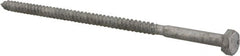 Value Collection - 1/4" Screw, 6" Length Under Head, Steel, Hex Head Lag Screw - Hot Dipped Galvanized, AISI 1006, ASME B18.2.1 Fastner, Grade 1006-1022 - Exact Tooling