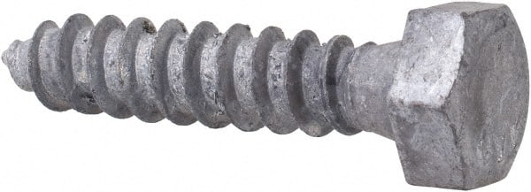 Value Collection - 5/16" Screw, 1-1/2" Length Under Head, Steel, Hex Head Lag Screw - Hot Dipped Galvanized, AISI 1006, ASME B18.2.1 Fastner, Grade 1006-1022 - Exact Tooling