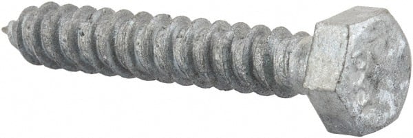 Value Collection - 5/16" Screw, 2" Length Under Head, Steel, Hex Head Lag Screw - Hot Dipped Galvanized, AISI 1006, ASME B18.2.1 Fastner, Grade 1006-1022 - Exact Tooling