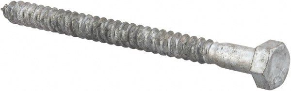 Value Collection - 5/16" Screw, 4" Length Under Head, Steel, Hex Head Lag Screw - Hot Dipped Galvanized, AISI 1006, ASME B18.2.1 Fastner, Grade 1006-1022 - Exact Tooling