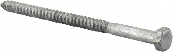 Value Collection - 5/16" Screw, 5" Length Under Head, Steel, Hex Head Lag Screw - Hot Dipped Galvanized, AISI 1006, ASME B18.2.1 Fastner, Grade 1006-1022 - Exact Tooling