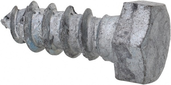 Value Collection - 3/8" Screw, 1" Length Under Head, Steel, Hex Head Lag Screw - Hot Dipped Galvanized, AISI 1006, ASME B18.2.1 Fastner, Grade 1006-1022 - Exact Tooling