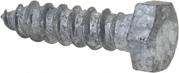 Value Collection - 3/8" Screw, 1-1/2" Length Under Head, Steel, Hex Head Lag Screw - Hot Dipped Galvanized, AISI 1006, ASME B18.2.1 Fastner, Grade 1006-1022 - Exact Tooling