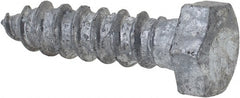 Value Collection - 3/8" Screw, 1-1/2" Length Under Head, Steel, Hex Head Lag Screw - Hot Dipped Galvanized, AISI 1006, ASME B18.2.1 Fastner, Grade 1006-1022 - Exact Tooling