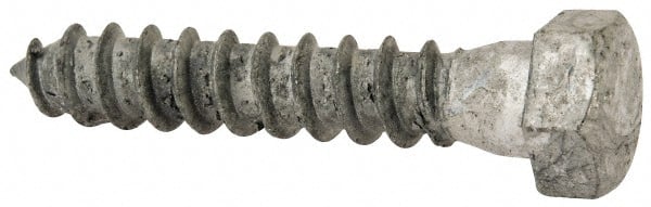 Value Collection - 3/8" Screw, 2" Length Under Head, Steel, Hex Head Lag Screw - Hot Dipped Galvanized, AISI 1006, ASME B18.2.1 Fastner, Grade 1006-1022 - Exact Tooling