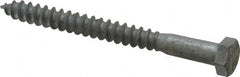 Value Collection - 3/8" Screw, 4" Length Under Head, Steel, Hex Head Lag Screw - Hot Dipped Galvanized, AISI 1006, ASME B18.2.1 Fastner, Grade 1006-1022 - Exact Tooling