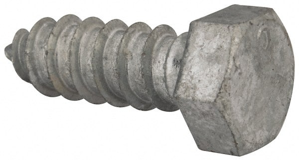 Value Collection - 1/2" Screw, 1-1/2" Length Under Head, Steel, Hex Head Lag Screw - Hot Dipped Galvanized, AISI 1006, ASME B18.2.1 Fastner, Grade 1006-1022 - Exact Tooling