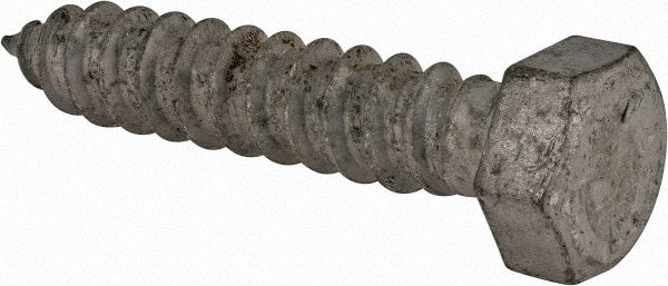 Value Collection - 1/2" Screw, 2-1/2" Length Under Head, Steel, Hex Head Lag Screw - Hot Dipped Galvanized, AISI 1006, ASME B18.2.1 Fastner, Grade 1006-1022 - Exact Tooling