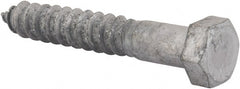 Value Collection - 1/2" Screw, 3" Length Under Head, Steel, Hex Head Lag Screw - Hot Dipped Galvanized, AISI 1006, ASME B18.2.1 Fastner, Grade 1006-1022 - Exact Tooling