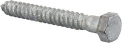 Value Collection - 1/2" Screw, 4" Length Under Head, Steel, Hex Head Lag Screw - Hot Dipped Galvanized, AISI 1006, ASME B18.2.1 Fastner, Grade 1006-1022 - Exact Tooling