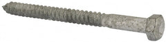 Value Collection - 1/2" Screw, 6" Length Under Head, Steel, Hex Head Lag Screw - Hot Dipped Galvanized, AISI 1006, ASME B18.2.1 Fastner, Grade 1006-1022 - Exact Tooling