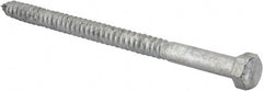 Value Collection - 1/2" Screw, 8" Length Under Head, Steel, Hex Head Lag Screw - Hot Dipped Galvanized, AISI 1006, ASME B18.2.1 Fastner, Grade 1006-1022 - Exact Tooling