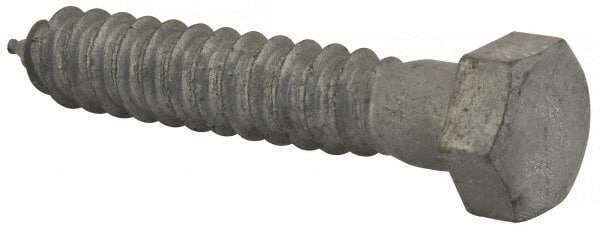 Value Collection - 5/8" Screw, 3-1/2" Length Under Head, Steel, Hex Head Lag Screw - Hot Dipped Galvanized, AISI 1006, ASME B18.2.1 Fastner, Grade 1006-1022 - Exact Tooling