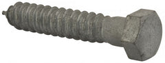 Value Collection - 5/8" Screw, 3-1/2" Length Under Head, Steel, Hex Head Lag Screw - Hot Dipped Galvanized, AISI 1006, ASME B18.2.1 Fastner, Grade 1006-1022 - Exact Tooling