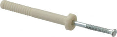 Value Collection - 1/4" Diam, 1/4" Drill, 2" OAL, Hammer Drive Concrete Anchor - Nylon, Zinc-Plated Finish, Round Head - Exact Tooling