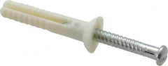 Value Collection - 3/16" Diam, 3/16" Drill, 1" OAL, Hammer Drive Concrete Anchor - Nylon, Zinc-Plated Finish, Flat Head - Exact Tooling