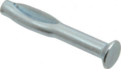 Value Collection - 1/4" Diam, 1/4" Drill, 2" OAL, 1-1/4" Min Embedment Split-Drive Concrete Anchor - Steel, Zinc-Plated Finish, Flat Head - Exact Tooling