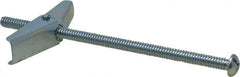 Value Collection - 3/16" Screw, 3/16" Diam, 4" Long, Toggle Bolt Drywall & Hollow Wall Anchor - 3/16" Drill, Zinc Plated, Steel, Use in Concrete, & Masonry, Hollow Tile, Plaster & Wallboard - Exact Tooling