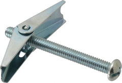 Value Collection - 5/16" Screw, 5/16" Diam, 3" Long, Toggle Bolt Drywall & Hollow Wall Anchor - 5/16" Drill, Zinc Plated, Steel, Use in Concrete, & Masonry, Hollow Tile, Plaster & Wallboard - Exact Tooling