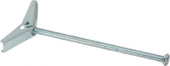 Value Collection - 1/8" Screw, 1/8" Diam, 3" Long, Toggle Bolt Drywall & Hollow Wall Anchor - 1/8" Drill, Zinc Plated, Steel, Use in Concrete, & Masonry, Hollow Tile, Plaster & Wallboard - Exact Tooling