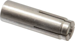 Value Collection - 3/8" Diam, 3/8" Drill, 1-9/16" OAL, 2" Min Embedment Drop-In Concrete Anchor - 303 Stainless Steel, Zinc-Plated Finish, 5/8" Thread Length - Exact Tooling