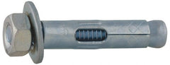 Value Collection - 5/8" Diam, 5/8" Drill, 2-1/4" OAL, 2-1/2" Min Embedment Sleeve Concrete Anchor - Steel, Zinc-Plated Finish, Hex Nut Head, Hex Drive - Exact Tooling