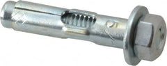 Value Collection - 5/16" Diam, 5/16" Drill, 1-1/2" OAL, 2-1/2" Min Embedment Sleeve Concrete Anchor - Steel, Zinc-Plated Finish, Hex Nut Head, Hex Drive - Exact Tooling