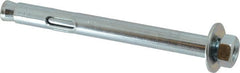 Value Collection - 3/8" Diam, 3/8" Drill, 4" OAL, Sleeve Concrete Anchor - Steel, Zinc-Plated Finish, Hex Nut Head, Hex Drive - Exact Tooling