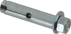 Value Collection - 1/2" Diam, 1/2" Drill, 2-1/4" OAL, Sleeve Concrete Anchor - Steel, Zinc-Plated Finish, Acorn Nut Head - Exact Tooling