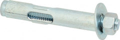 Value Collection - 1/2" Diam, 1/2" Drill, 3" OAL, Sleeve Concrete Anchor - Steel, Zinc-Plated Finish, Hex Nut Head - Exact Tooling