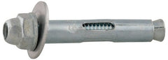 Value Collection - 1/4" Diam, 1/4" Drill, 5/8" OAL, 2-1/8" Min Embedment Sleeve Concrete Anchor - Steel, Zinc-Plated Finish, Acorn Nut Head - Exact Tooling