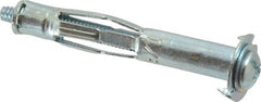 Value Collection - #6 to 32 Screw, 1/8" Diam, 1-5/8" Long, 5/8 to 3-1/2" Thick, Sleeve Drywall & Hollow Wall Anchor - 1/8" Drill, Zinc Plated, Steel, Use in Drywall - Exact Tooling