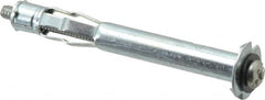 Value Collection - #6 to 32 Screw, 1/8" Diam, 1-1/4" Long, 1-1/4 to 1-3/4" Thick, Sleeve Drywall & Hollow Wall Anchor - 1/8" Drill, Zinc Plated, Steel, Use in Drywall - Exact Tooling