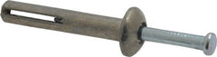 Value Collection - 1/4" Diam, 1/4" Drill, 1-1/2" OAL, 8-1/2" Min Embedment Hammer Drive Concrete Anchor - Zamac Alloy, Zinc-Plated Finish, Mushroom Head - Exact Tooling