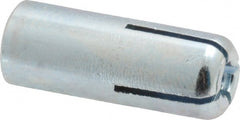 Value Collection - 1/4" Diam, 3/8" Drill, 1" OAL, Drop-In Concrete Anchor - Grade 5 Steel, Zinc-Plated Finish, 1/2" Thread Length - Exact Tooling