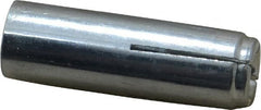 Value Collection - 3/8" Diam, 3/8" Drill, 1-9/16" OAL, Drop-In Concrete Anchor - Grade 5 Steel, Zinc-Plated Finish, 5/8" Thread Length - Exact Tooling