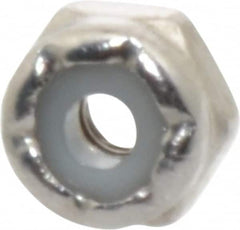 Value Collection - #4-40 UNC 18-8 Hex Lock Nut with Nylon Insert - 1/4" Width Across Flats, 5/32" High - Exact Tooling