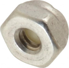 Value Collection - #6-32 UNC 18-8 Hex Lock Nut with Nylon Insert - 5/16" Width Across Flats, 3/16" High - Exact Tooling