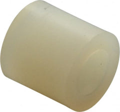 Made in USA - 0.115" ID x 1/4" OD, #4 Screw, Grade 6/6 Nylon Female Unthreaded Circuit Board Spacer - Round Body, 1/4" OAL - Exact Tooling
