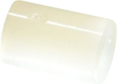 Made in USA - 0.115" ID x 1/4" OD, #4 Screw, Grade 6/6 Nylon Female Unthreaded Circuit Board Spacer - Round Body, 3/8" OAL - Exact Tooling