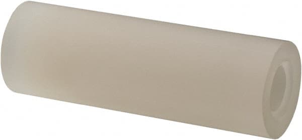 Made in USA - 0.115" ID x 1/4" OD, #4 Screw, Grade 6/6 Nylon Female Unthreaded Circuit Board Spacer - Round Body, 3/4" OAL - Exact Tooling