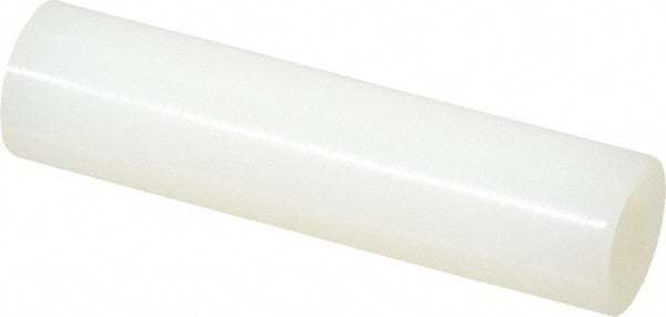 Made in USA - 0.115" ID x 1/4" OD, #4 Screw, Grade 6/6 Nylon Female Unthreaded Circuit Board Spacer - Round Body, 1" OAL - Exact Tooling