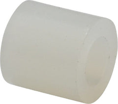 Made in USA - 0.14" ID x 1/4" OD, #6 Screw, Grade 6/6 Nylon Female Unthreaded Circuit Board Spacer - Round Body, 1/4" OAL - Exact Tooling