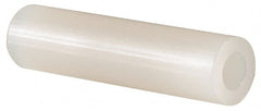 Made in USA - 0.14" ID x 1/4" OD, #6 Screw, Grade 6/6 Nylon Female Unthreaded Circuit Board Spacer - Round Body, 1" OAL - Exact Tooling