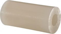 Made in USA - 0.171" ID x 3/8" OD, #8 Screw, Grade 6/6 Nylon Female Unthreaded Circuit Board Spacer - Round Body, 3/4" OAL - Exact Tooling