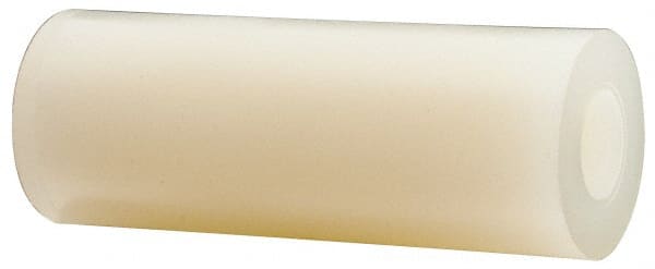 Made in USA - 0.171" ID x 3/8" OD, #8 Screw, Grade 6/6 Nylon Female Unthreaded Circuit Board Spacer - Round Body, 1" OAL - Exact Tooling